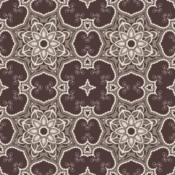 Vector floral seamless pattern background in Arabian style. Arabesque pattern イラスト素材