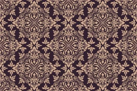 Vector floral seamless pattern background in Arabian style. Arabesque pattern Stockillustratie