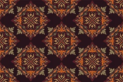 Vector floral seamless pattern background in Arabian style. Arabesque pattern イラスト素材