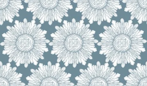 Vector floral seamless pattern with baroque floral ornament イラスト素材