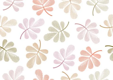 Vector floral seamless pattern. Colorful pastel autumn leaves. Stock Illustration