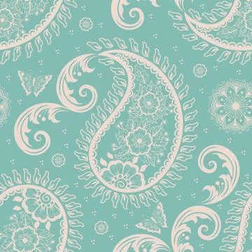 Vector floral seamless pattern element in Arabian style. Arabesque pattern. E Illustrazione stock
