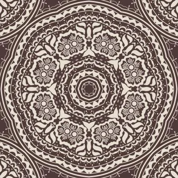 Vector floral seamless pattern element in Arabian style. Arabesque pattern. E Illustrazione stock