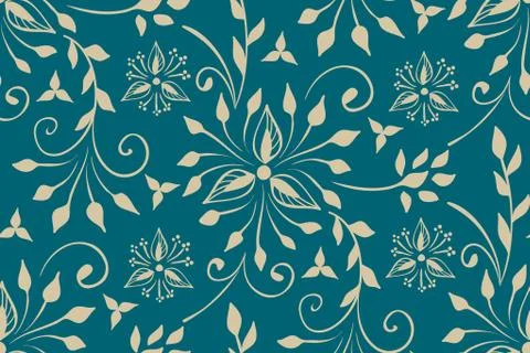 Vector floral seamless pattern element in Arabian style. Arabesque pattern. E Stock Illustration