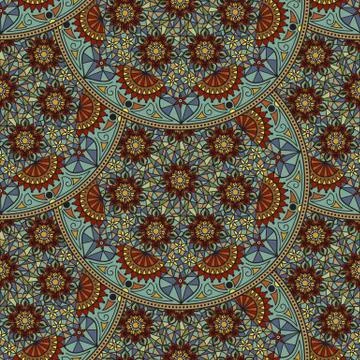 Vector floral seamless pattern element in Arabian style. Arabesque pattern. E イラスト素材