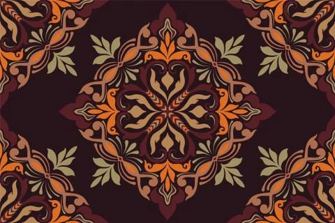 Vector floral seamless pattern element in Arabian style. Arabesque pattern. E Stockillustratie