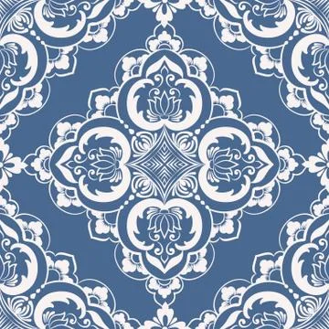 Vector floral seamless pattern element in Arabian style. Arabesque pattern. E Stock Illustration