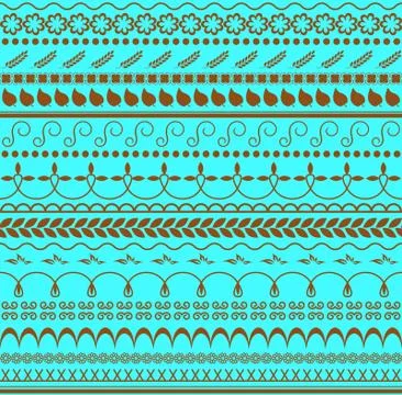 Vector. Floral seamless pattern. Horizontal background for textile, paper or Stock Illustration
