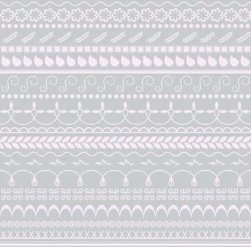Vector. Floral seamless pattern. Horizontal background for textile, paper or Stock Illustration