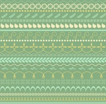 Vector. Floral seamless pattern. Horizontal background for textile, paper or Illustrazione stock
