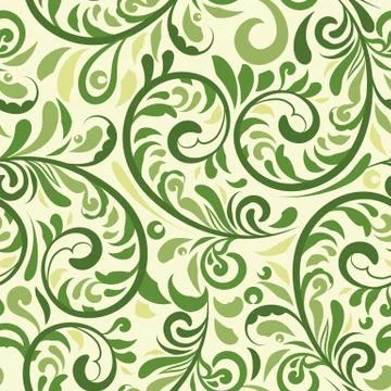 Vector floral seamless pattern Stock Illustration