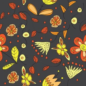 Vector floral  seamless pattern Illustrazione stock