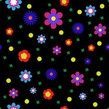 Vector floral seamless pattern Stock Illustration