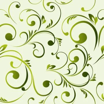 Vector floral seamless pattern Stock Illustration