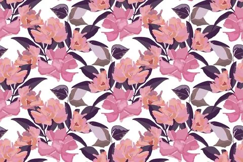 Vector floral seamless pattern Stock Illustration