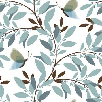 Vector floral seamless pattern. Illustration, Easter background. Stock Illustration