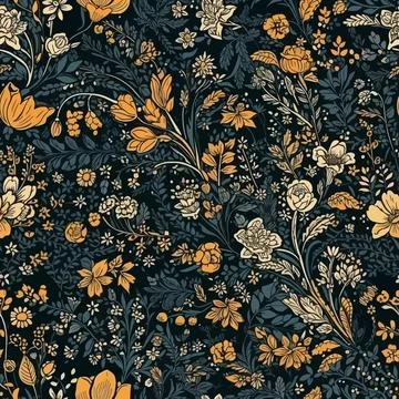 Vector floral seamless pattern illustration Stock Illustration