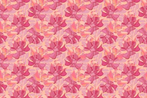 Vector floral seamless pattern. Pink, maroon flowers. Stock Illustration
