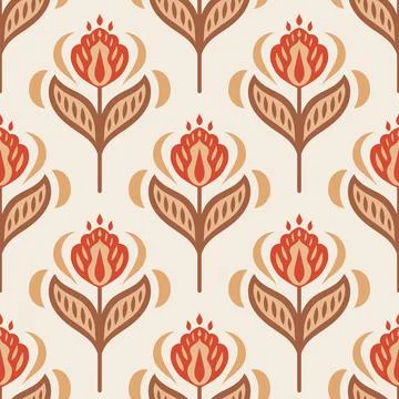 Vector floral seamless pattern. Wallpaper sample. Vintage. Stock Illustration