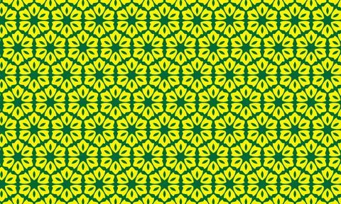 Vector floral seamless pattern with yellow flowers and green leaves on a retro a Illustrazione stock