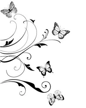 Vector Floral Swirls Stock Illustration