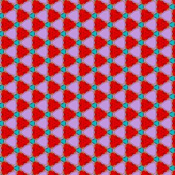 Vector floral textile pattern in shades of red and lilac Stock Illustration