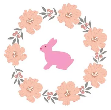 Vector Floral Wreath Illustrazione stock
