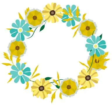 Vector Floral Wreath Stock Illustration