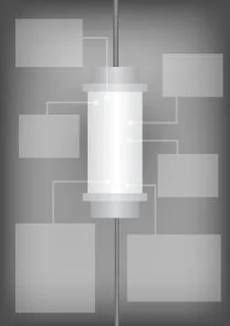 Vector : Flow chart, vitro style background Stock Illustration