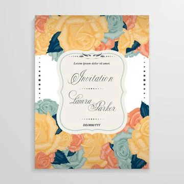 Vector Flower background with roses Vector Flower background with roses .V... Foto stock