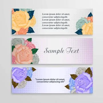 Vector flower background,banner Vector flower background, banner. Vector r... Stock Photos