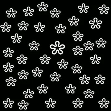 Vector flower on black background design Stock Illustration