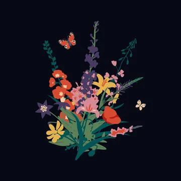 Vector flower bunch Stock Illustration