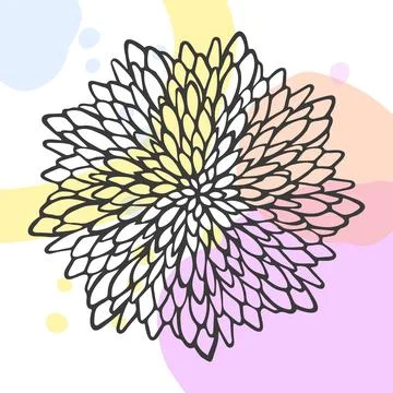 Vector flower on colorful background Stock Illustration