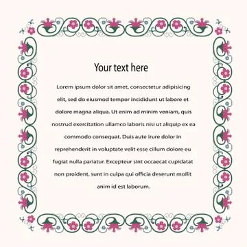Vector flower frame Stock Illustration