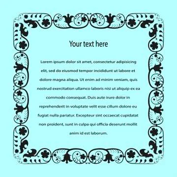 Vector flower frame Stock Illustration