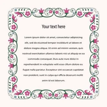 Vector flower frame Stock Illustration