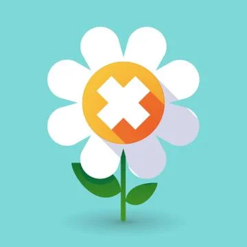 Vector flower with an irritating substance sign Stock Illustration