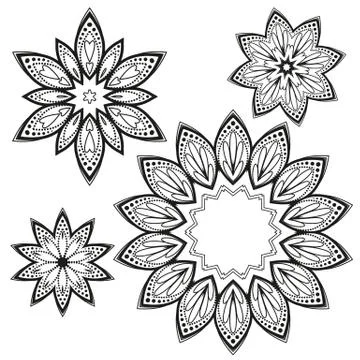 Vector flower mandala Stock Illustration