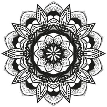 Vector flower mandala Stock Illustration