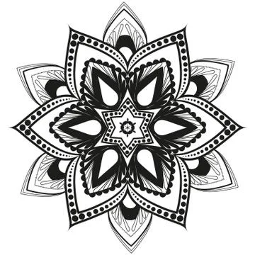 Vector flower mandala Stock Illustration
