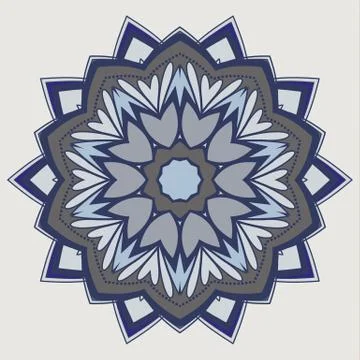 Vector flower mandala Stock Illustration
