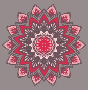 Vector flower mandala Stock Illustration