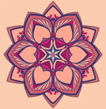 Vector flower mandala Stock Illustration
