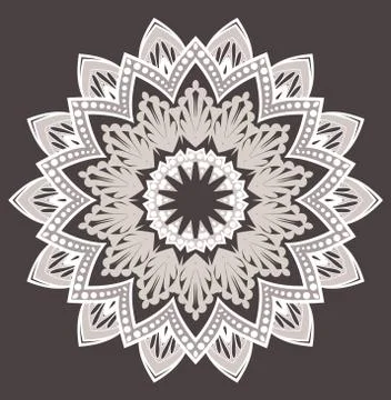 Vector flower mandala Stock Illustration