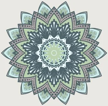 Vector flower mandala Stock Illustration