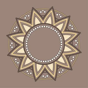 Vector flower mandala Stock Illustration