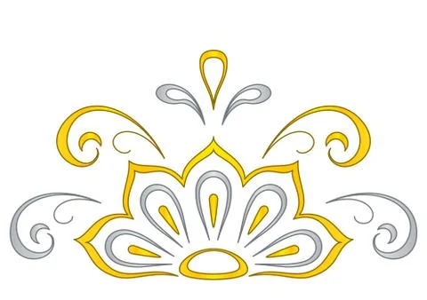 Vector flower ornament Stock Illustration