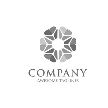 Vector flower ornamental logo Stock Illustration