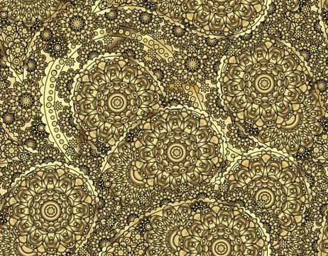 Vector flower paisley seamless pattern element. Elegant texture for backgrounds イラスト素材